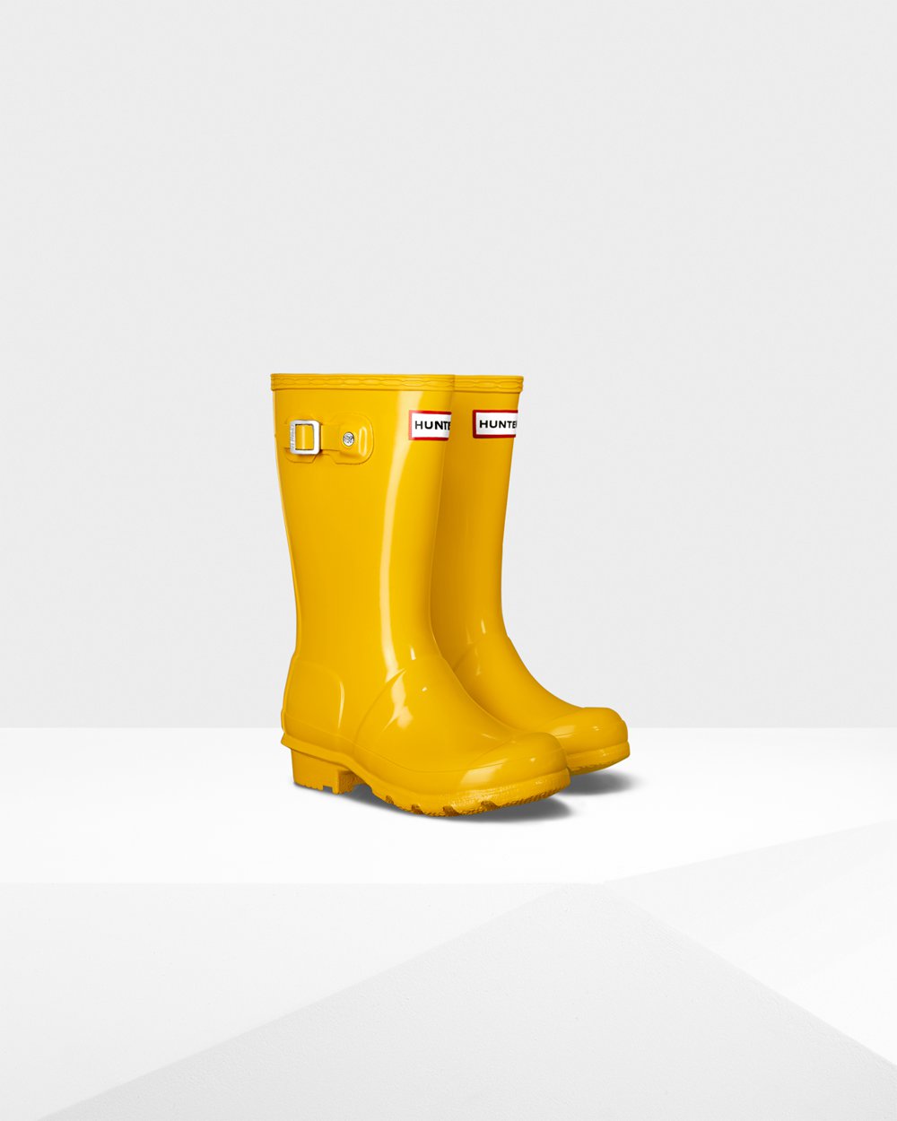 Hunter Original Big Gloss Rain Boots - Outlet Store Kids Yellow - BRFAJE589